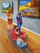 "Viewing Van Gogh" oil 20x16  $400