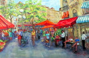 "Promenade in Nice"  oil 36x24 inset frame  $1100